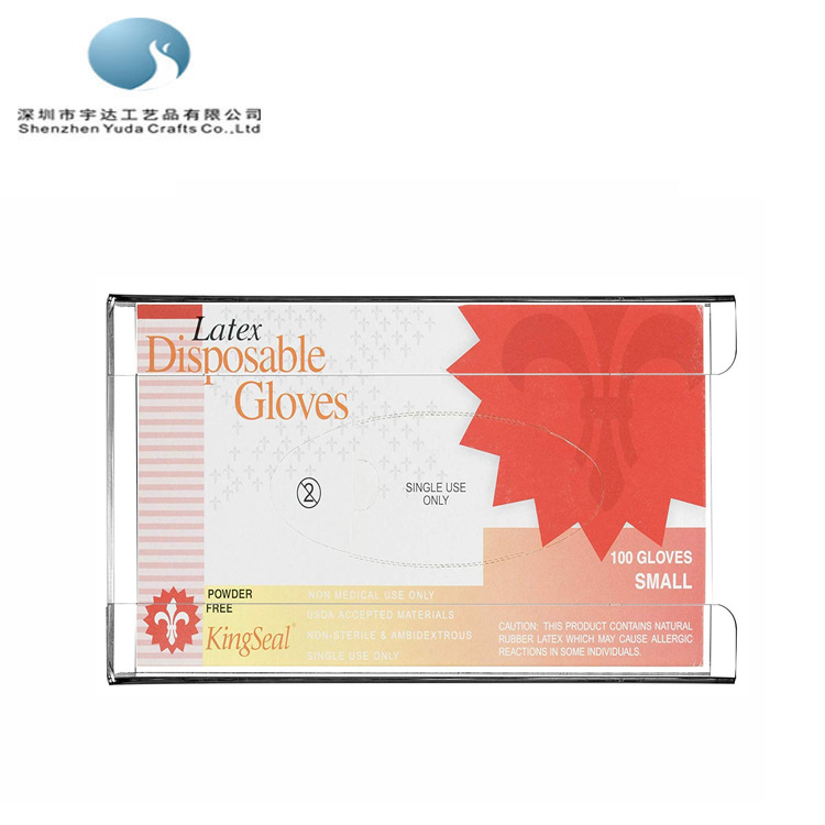 工厂直销透明亚克力一次性医用手套盒 25x7x13单层壁挂橡胶手套盒