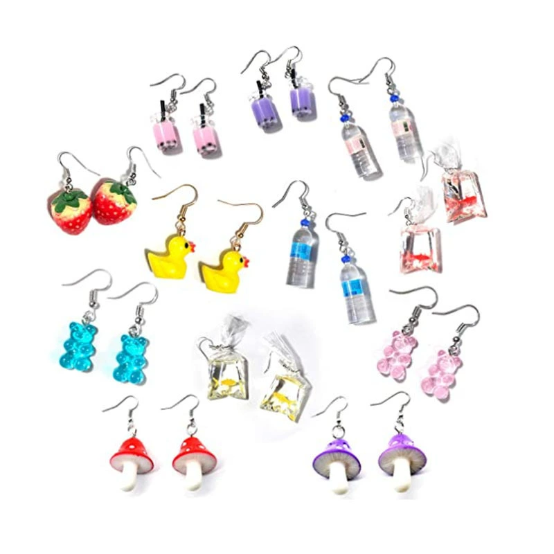 Creative fresh cute summer earrings, Amazon, Korean style, (Physicals)