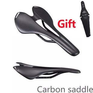 3K Full Carbon Fiber Mountain Bike Road Bike Dead Flying Bike Hollow Cushion Ultra Light Comfortable Saddle
