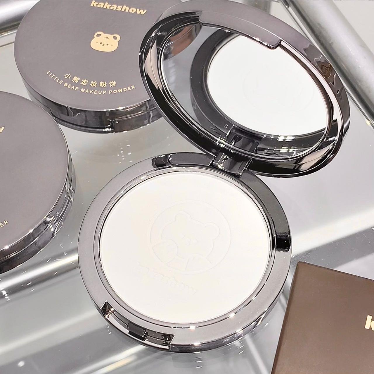 kakashow Little Bear loose Powder compacts oil control, long-lasting makeup setting, concealing, nourishing, smoothing, touch-up, waterproof and dry oily skin undefined