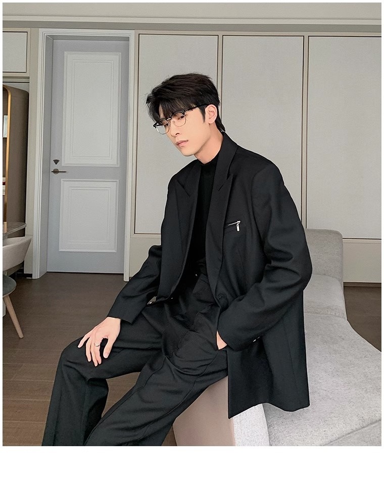 1 American Style Autumn Winter Mature Casual Blazer For Men 2025 New Trendy Brand High-end Loose Versatile Jacket_viptrois.com