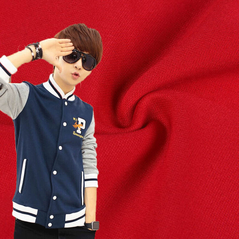 现货 秋冬拉毛卫衣面料 针织卫衣拉绒面料 全涤针织单面拉毛