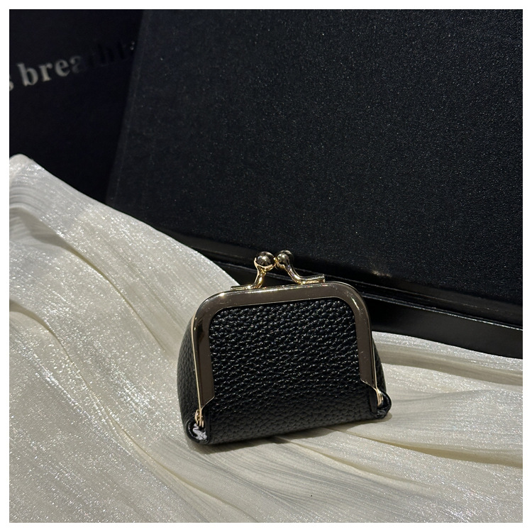 Nuovo stile autunnale Mini portamonete fresco Borsa con chiusura a scatto Elegante piccola borsa quadrata da donna per riporre alla moda_voghion.com