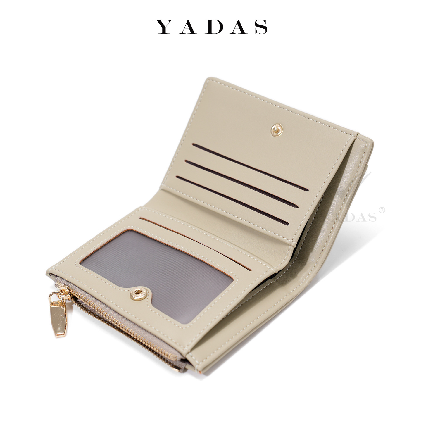 Nuevo tipo de mujer corta billetera coreana empalmado dos plegables cremallera billetera de cambio de moda monedero de color sólido billetera mujer