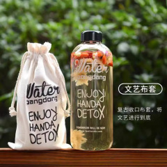 クリエイティブなファッショングラスの透明な大きな太ったグラスのプレゼントのお茶のコップの大容量のコップの水筒の卸売り