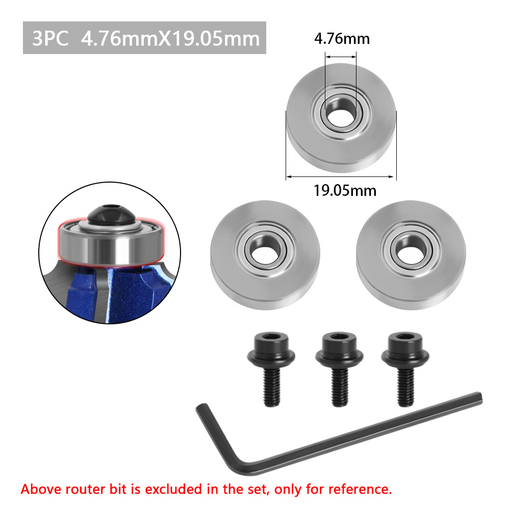 Accesorios de rodamientos superior e inferior de la broca del cojinete vástago del cojinete de fresado accesorios de la bola