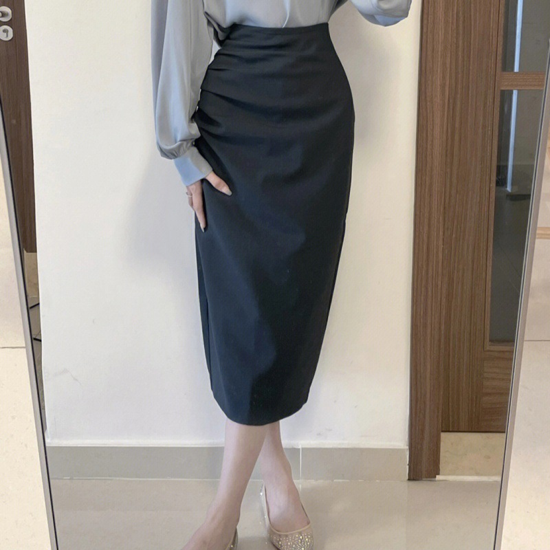 フレンチシャツ春と秋の新型職場の軽熟風女装のお母さん風の半身のスカートのロングスカートの2つのセットのファッション|undefined