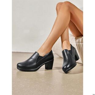 S 68768 Water Resistant Platform Chunky Heel Work Shoes ���