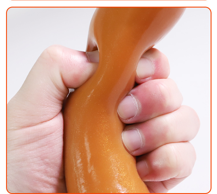 Liquid Silicone Anal Plug, Flesh Tone, Adult Anal Toy — detail image 8