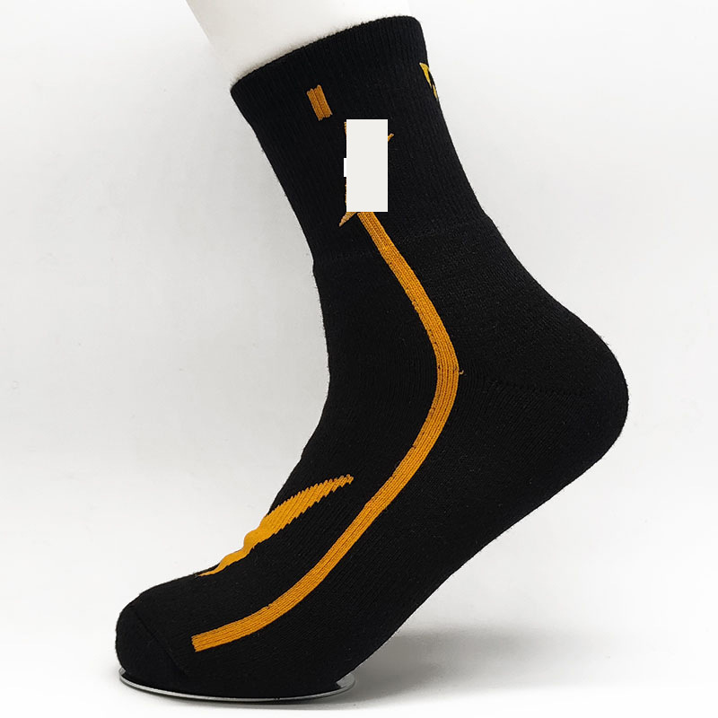 Calcetines de bádminton profesionales para hombres y mujeres, tubo medio, toalla antideslizante, fondo, tenis, baloncesto, correr, calcetines deportivos gruesos y transpirables
