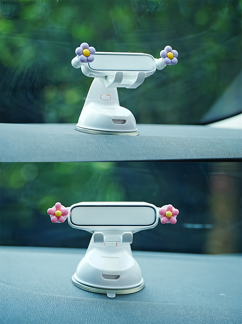 Longqi's New Cute Cartoon Car Mobile Phone Holder Suction Cup Universal Anti-Shake Car Navigation Holder Can Be Shipped on Behalf of Others
