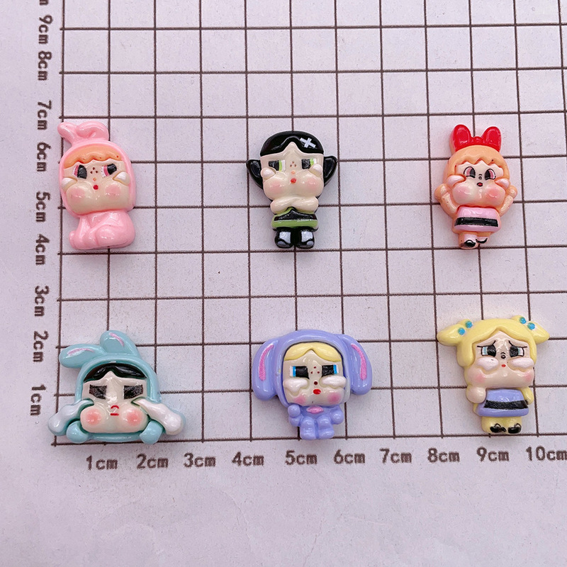 新商品の明るい顔の泣いている子供の女の子の樹脂の部品のdiyクリームのゴムの携帯の箱のコップの靴の服のアクセサリの部品|undefined