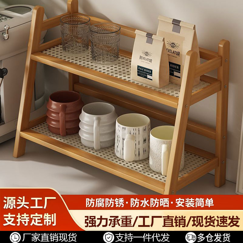 デスクトップ棚大容量家庭用デスクトップカップカップ棚二重多機能収納棚整理|undefined