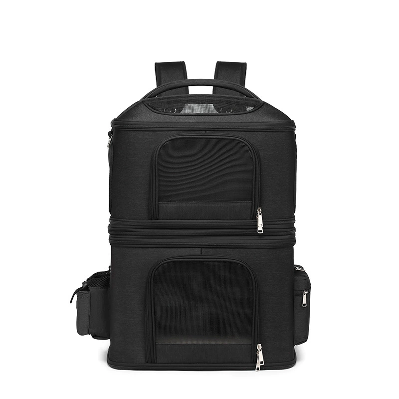 Portable Pet Travel Backpack, split-folding handheld & shoulder, breathable large-capacity