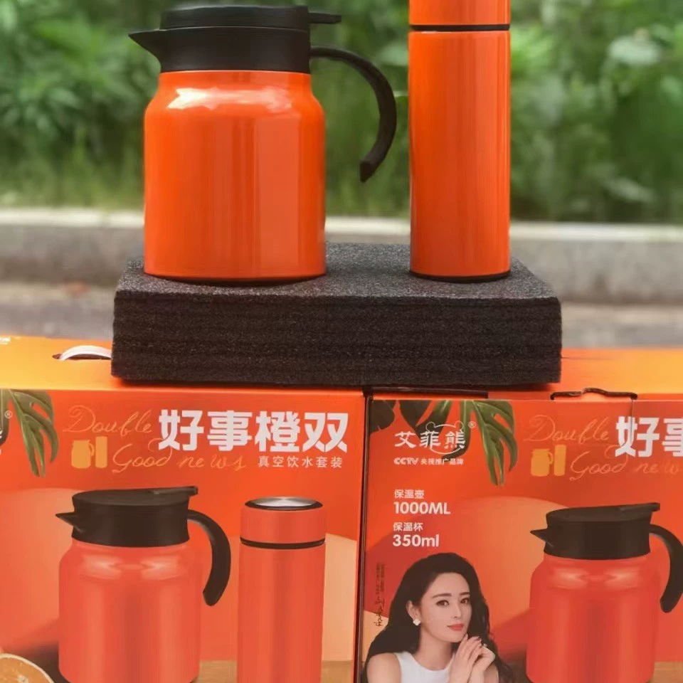 Vacuum thermos, set, high quality capacious teapot, Birthday gift