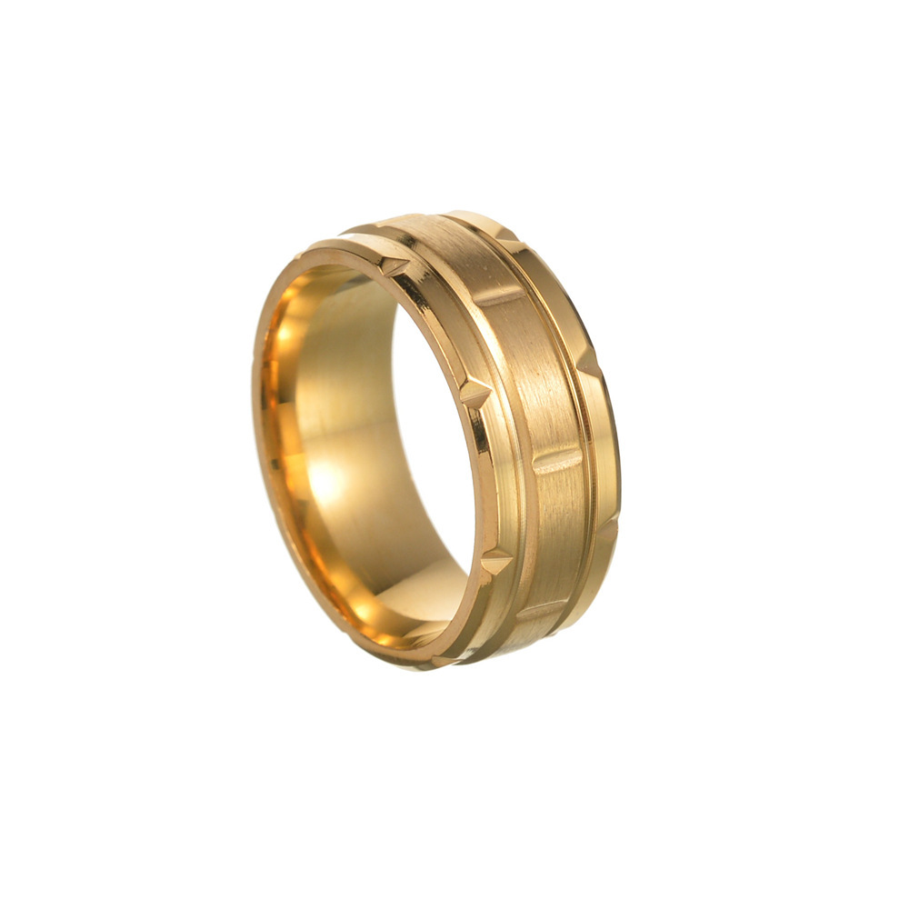 8g Weight Vacuum Plating Gold Plating Process Rings Classification 12, 13, 6 Ring Size 1 Piece Quantity Daily Occasion Titanium Steel Material Solid Color Pattern Couple, Men's Gender Plating Design Simple Style Style Couple Men's Simple Style Rings Solid Color Titanium Steel Vacuum Plating Men Band Rings 7