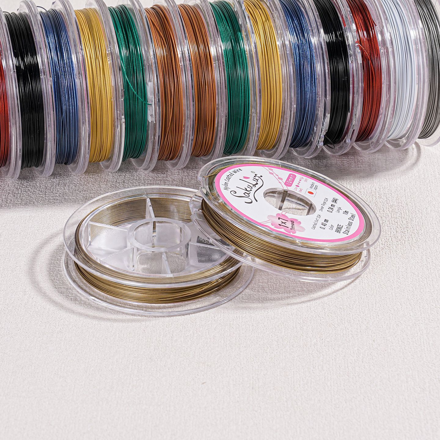 Japón de alta gama de alambre de oro de alambre de acero con accesorios de alambre especial de perlas pulsera cuerda de cuentas material DIY hecho a mano