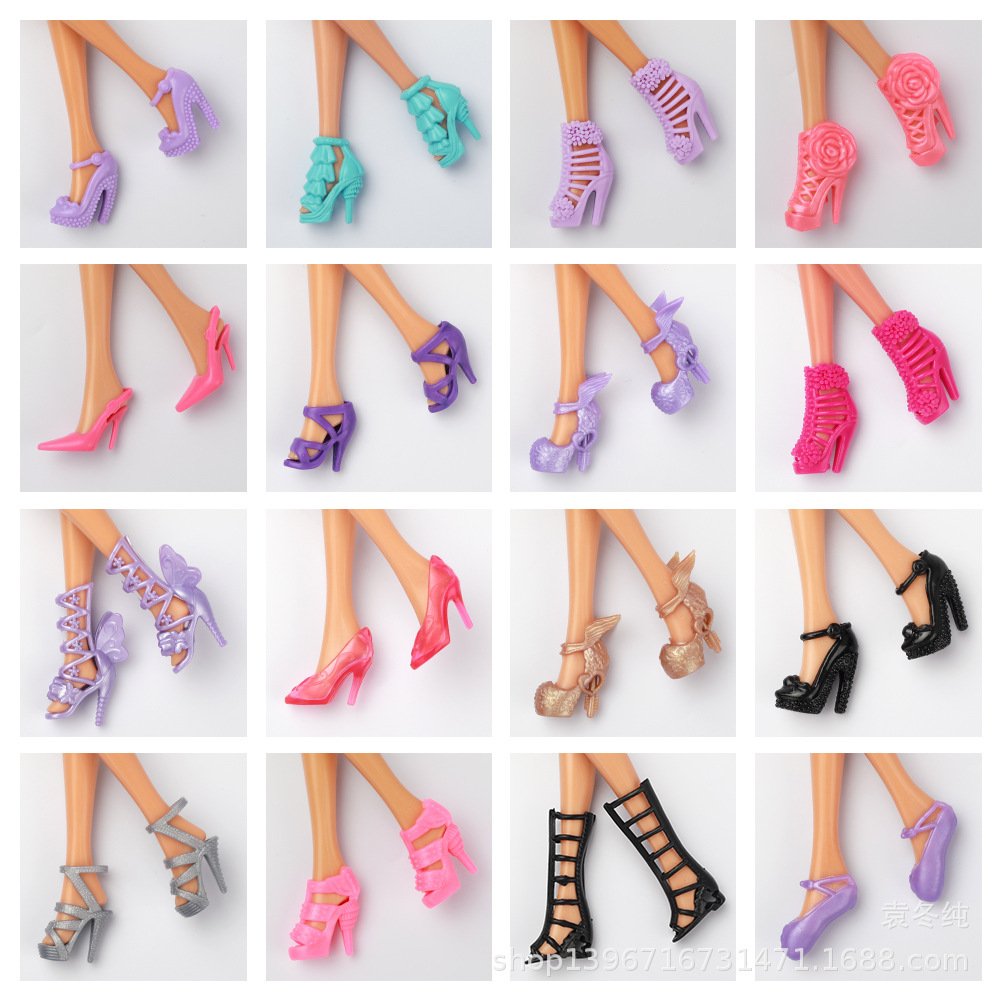 11.5inch Barbie Doll Toy Accessories, Shoes, Bags, Clothes, Crowns, Necklaces, Dress-Up Play, Free Shipping