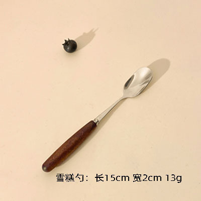 卸売り木柄洋食食器セットステンレスナイフフォークスプーン箸創意アイスクリームスプーンデザートフォーク果物フォーク|undefined