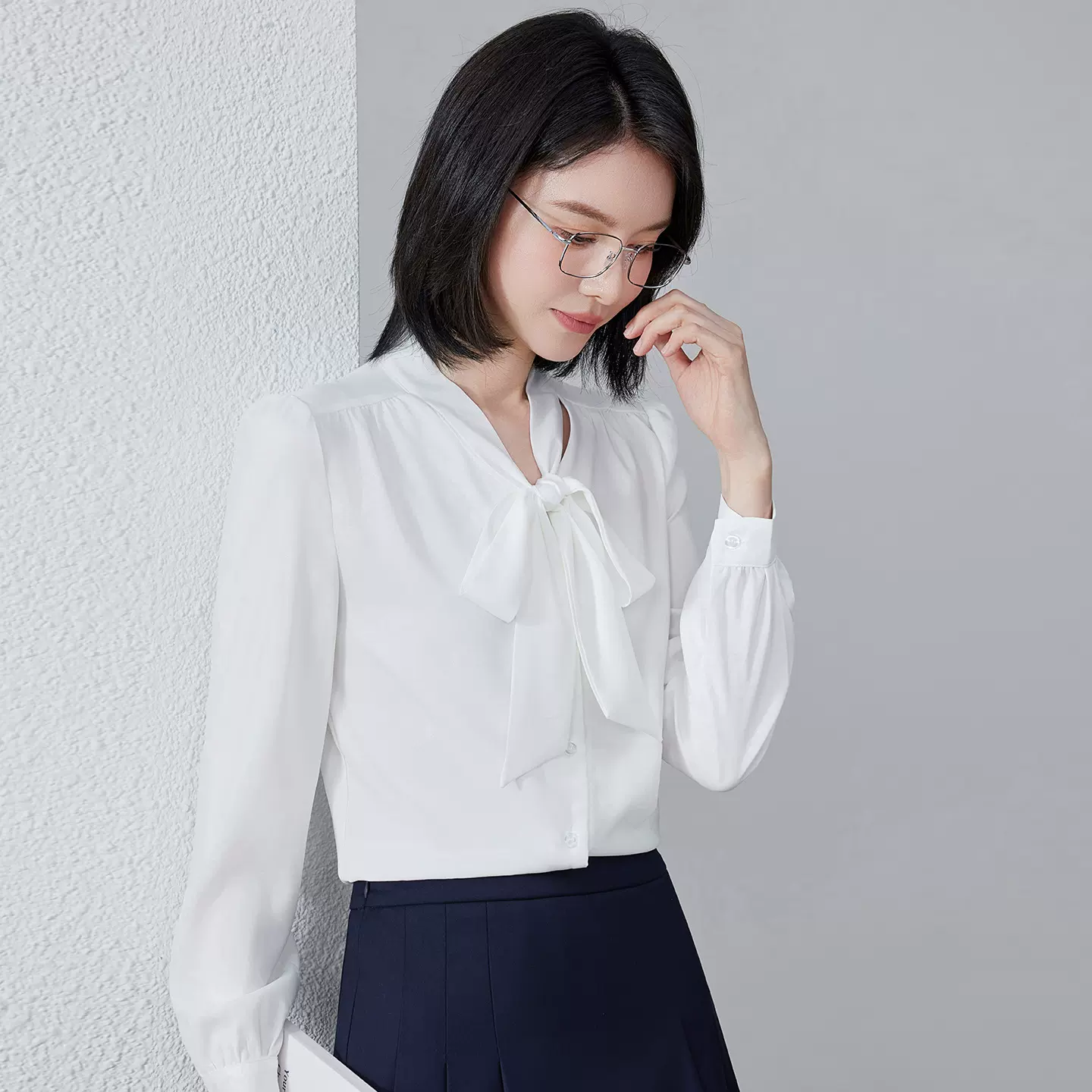 长袖衬衫女春夏季新款气质大学生公考面试正装工作服职业衬衣套装