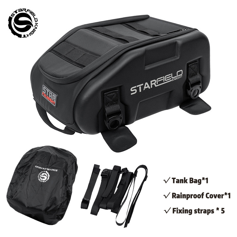Cross-Border Motorcycle Fuel Tank Bag, Rainproof Riding Multi-Functional Bag, Motorcycle Rear Seat Bag, Large Capacity, Can Be Used as a Handbag