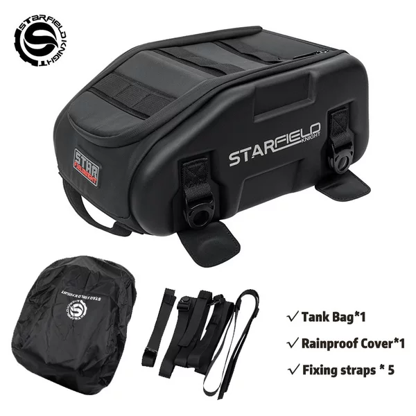 Cross-Border Motorcycle Fuel Tank Bag, Rainproof Riding Multi-Functional Bag, Motorcycle Rear Seat Bag, Large Capacity, Can Be Used as a Handbag