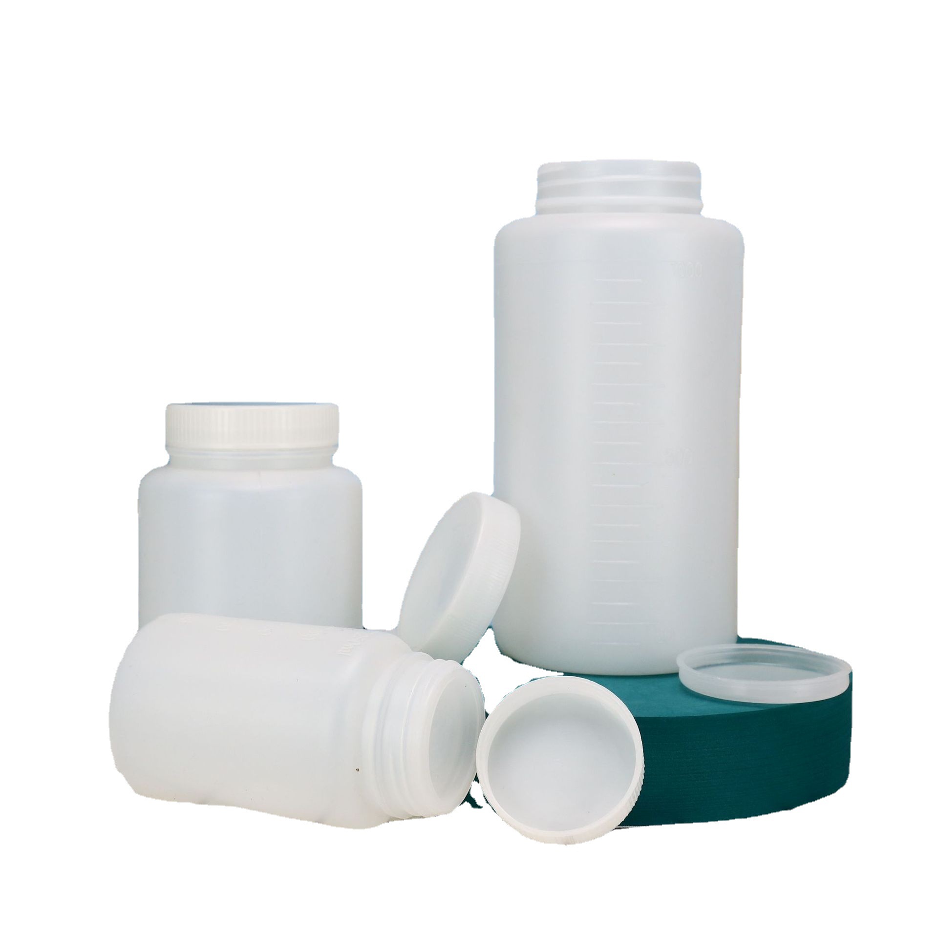 PE300ml botella de reactivo de plástico botella de embalaje de boca ancha botella de agua botella de muestreo de Boca Grande botella bioquímica botella de muestra de suelo botella