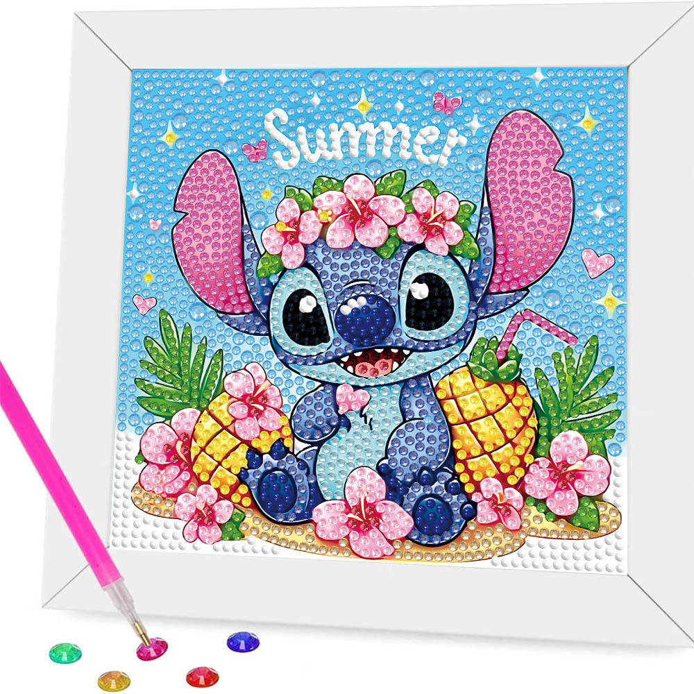 Nuevo kit creativo de pintura de diamantes DIY para niños, diseño de panda de dibujos animados, juguete de niña, pegatinas bonitas, pintura de diamantes completa, transfronterizo