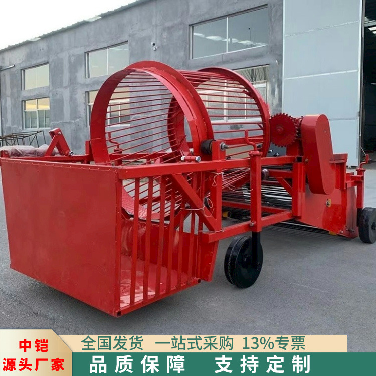 滚筒式农田残膜回收机  残膜石头秸秆根茎捡拾机 起茬地膜回收机