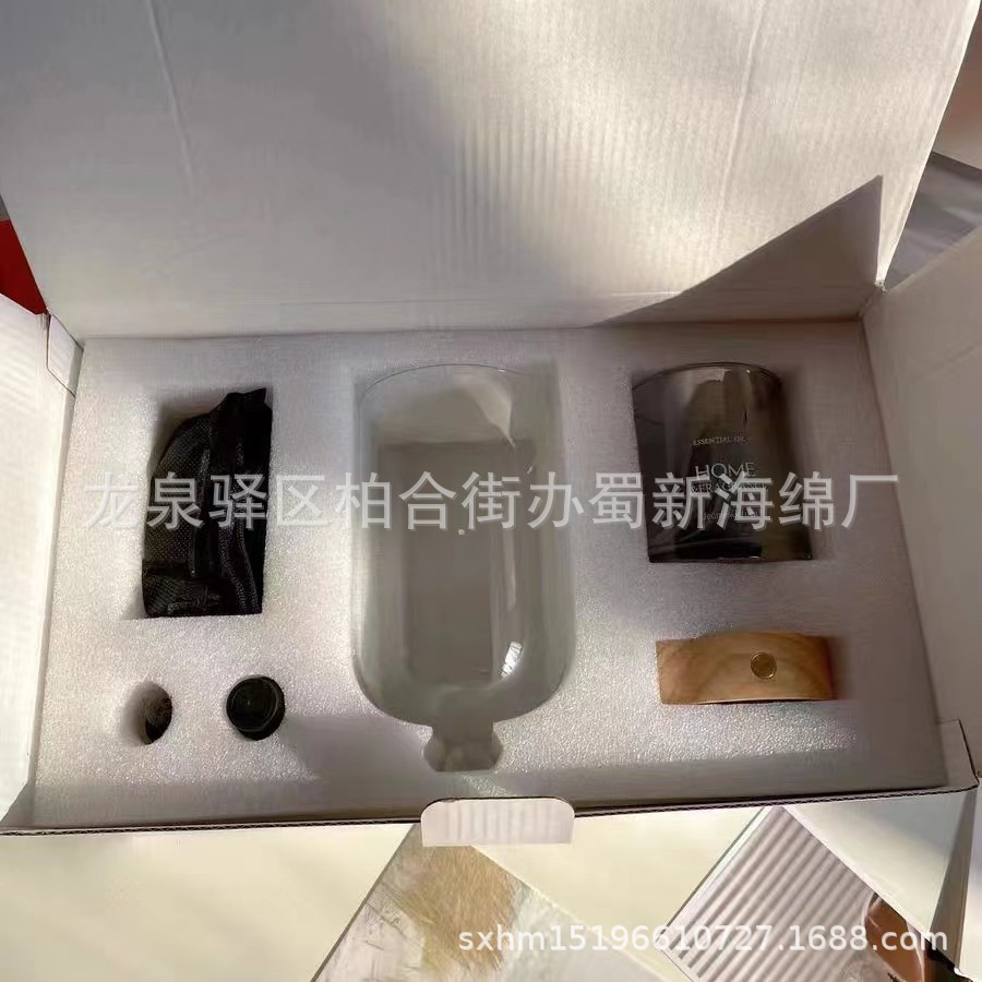 厂家供应黑色珍珠棉白色珍珠棉表绒布礼品盒内衬成型泡沫包装