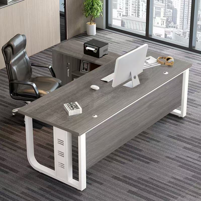 Single-person office desk, simple modern executive desk, office supervisor desktop computer desk and chair set, general manager desk Single-person office desk, simple modern executive desk, office supervisor desktop computer desk and chair set, general manager desk