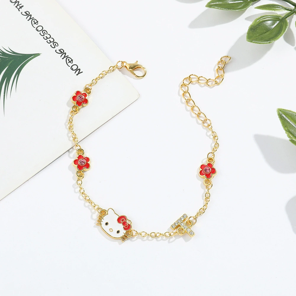 Hello kitty, мультяшные красные аксессуары, ручка, браслет, аксессуар, Amazon, со снежинками