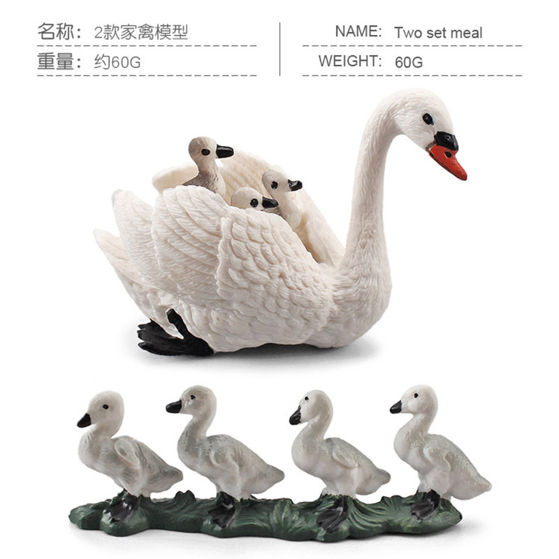 Exportación transfronteriza nuevos niños simulación granja aves modelo animal pollo pato ganso arena bandeja combinación 11 piezas conjunto adornos