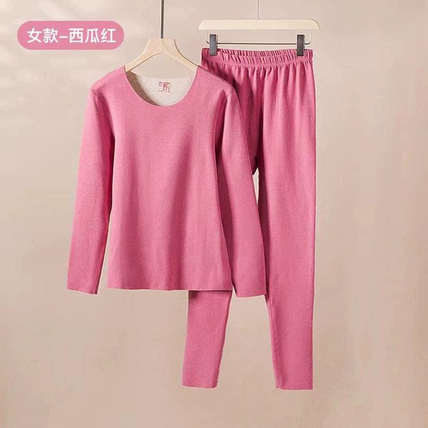 Silk wool women's model-watermelon red