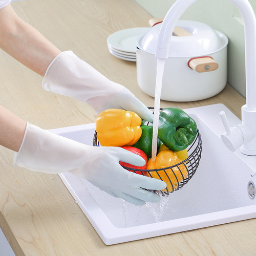 Summer Cleaning Disposable Thin Dish Washing Gloves Household Kitchen Laundry Brush Bowl Durable Rubber Cleaning Gloves