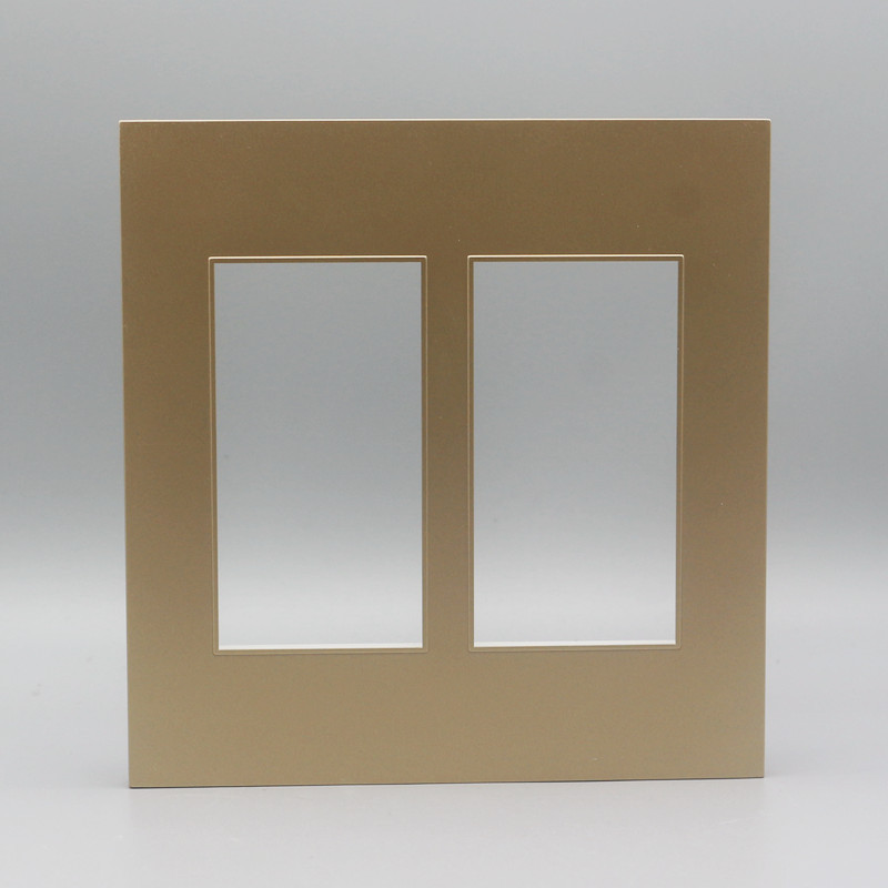 香槟色网络电话电视光纤模块120型六位高清VGA信息卡侬空面板插座