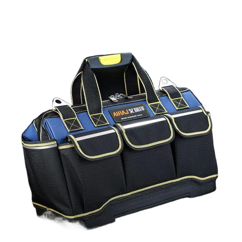 Arise Kit de herramientas eléctricas portátil multifuncional de instalación y mantenimiento portátil lienzo gran bolsa de herramientas gruesas