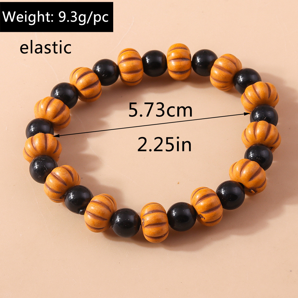 Halloween Beaded Bracelet Set Skull Pumpkin Personality Fun String Bracelet Accessories_voghion.com