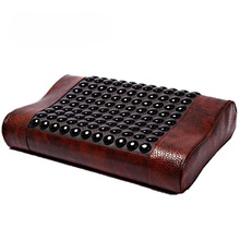 玉石枕头 记忆棉颈椎枕会销礼品托玛琳砭石岫玉水晶加热荞麦艾草