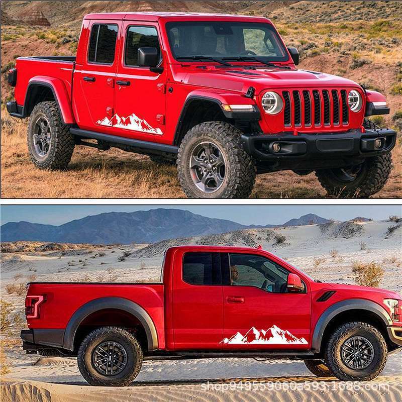 Amazon AliExpress 越境貿易ボディウエストラインステッカーマウンテンオフロード 4X4 ドアサイドスカートステッカー|undefined