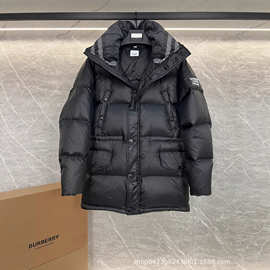 跨境巴家高版本潮牌秋冬新款男女款时尚复古严寒加厚保暖羽绒服