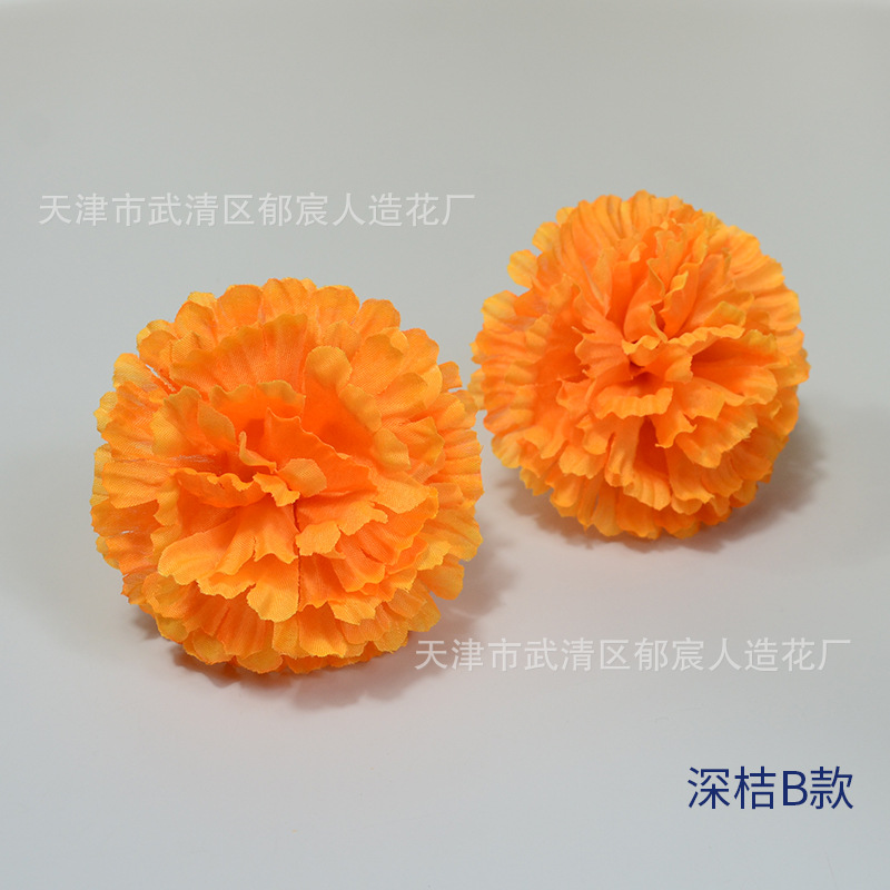 Venta al por mayor de claveles artificiales de seda para decoración de pasteles de Halloween, columnas de flores de claveles, red de flores, suministro transfronterizo.