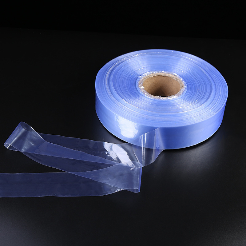 厂家供应pvc热收缩膜卷膜筒膜双通塑封封口膜收缩膜袋瓶口收缩膜