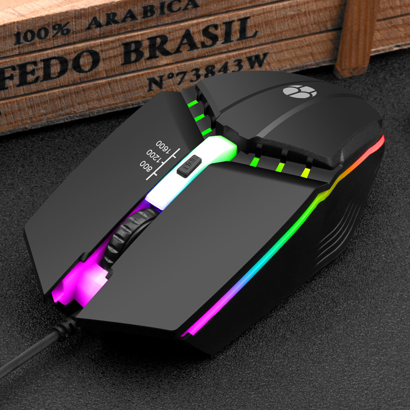 Fábrica al por mayor juego competitivo ratón e-sports USB ratón con cable deslumbrante transfronterizo Amazon comercio exterior en stock