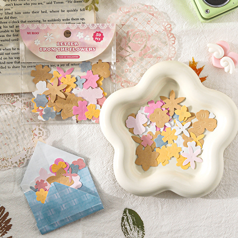 Material en relieve de papel especial de Mu Ran, una página de la serie sin dormir, collage de elementos pequeños, papel de material decorativo de base de cuenta manual