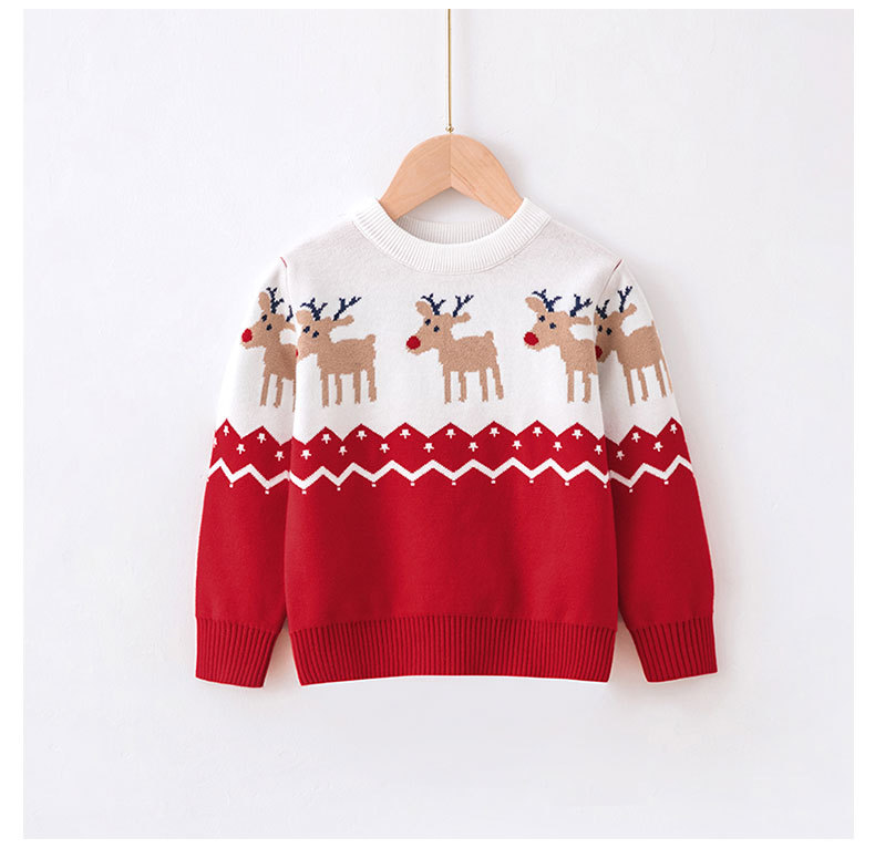 Regular Top Length Sweater Tops Type Toddler(3-6Years) Age Group Daily Occasion Fashion Deer Cotton Blend Hoodies & Sweaters
