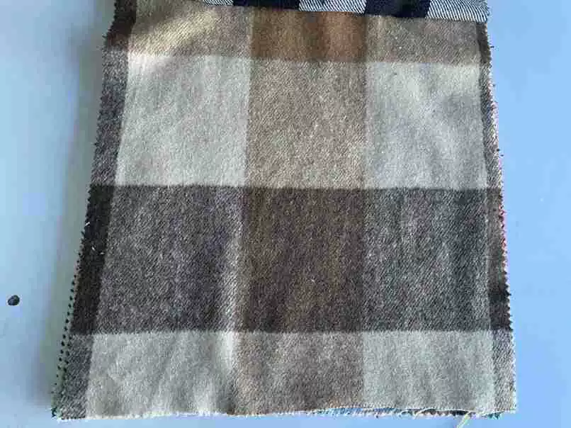Mao woolen hair color weaving grid cloth polyester cotton double-sided woolen shirt cloth material 270-450G factory undertake orders