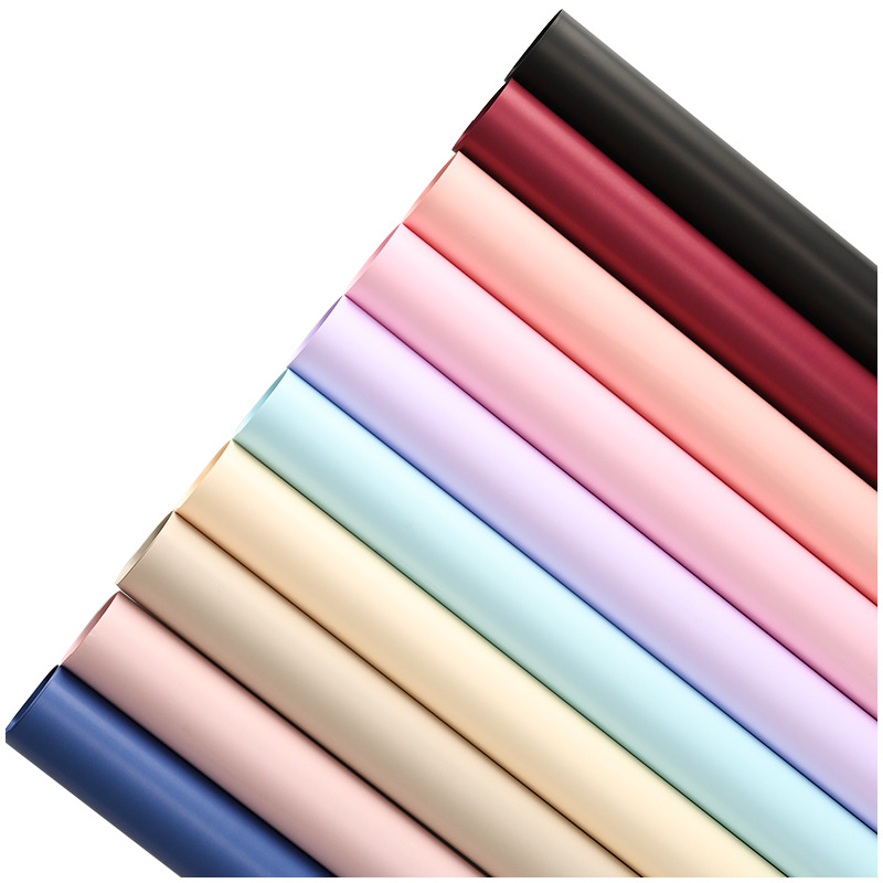 Papel de embalaje de ramo Materiales de floristería Impermeable Estilo coreano Primer amor Papel de color sólido Flores Flores Papel de embalaje de flores Papel Ouya