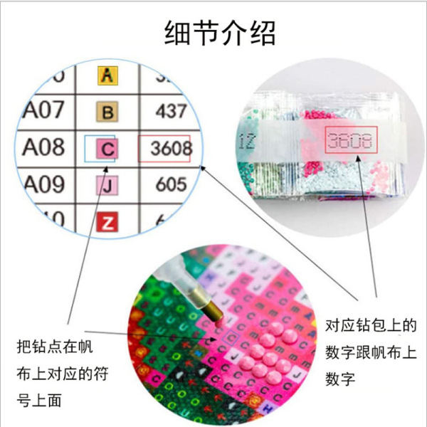 Adult diamond art digital painting kit junior scholar DIY round…
