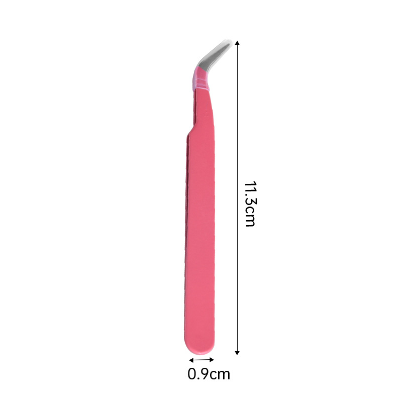 123mm pinzas de pestañas falsas sin pegamento coloridas pinzas de joyería punta herramientas de belleza de pestañas profesionales